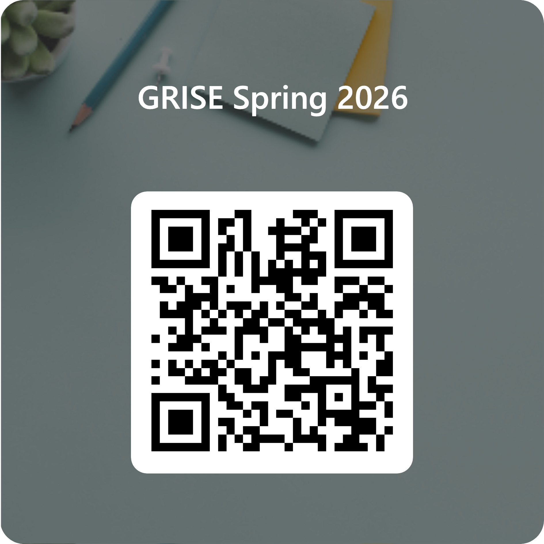 QR Code to link to application submission form.